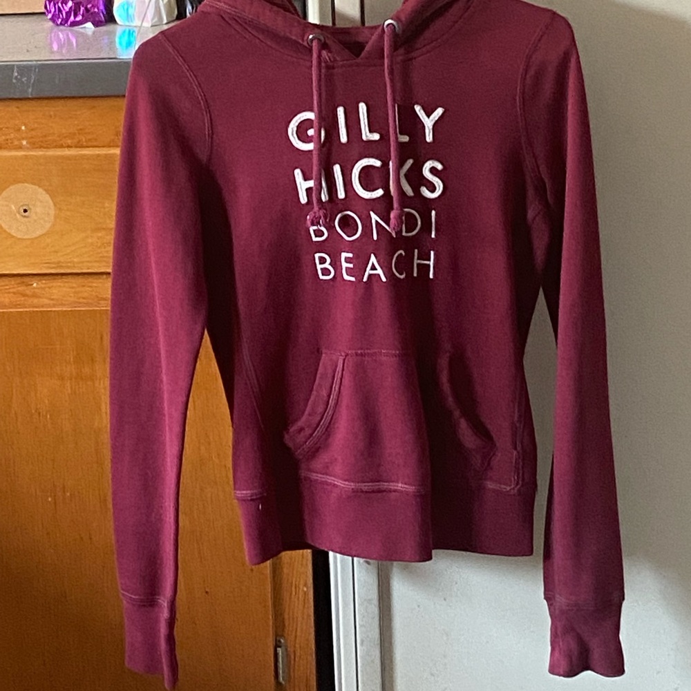 Burgundy hoodie